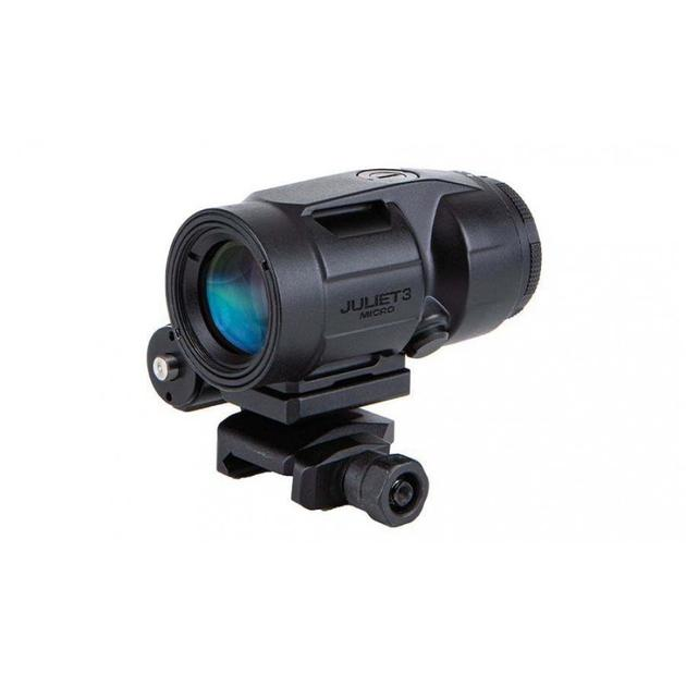 Збільшувач магніфер Sig Optics 3Х JULIET3-MICRO 3X22MM, PUSH-BUTTON MOUNT WITH SPACERS, BLACK - зображення 1