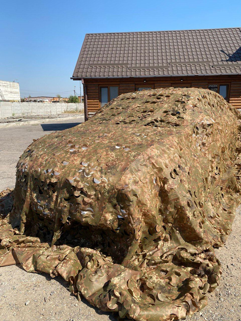 Маскувальна сітка 3х4м коричнева для автомобіля, пікапа, позашляховика та техніки "Осінь №3" - зображення 2