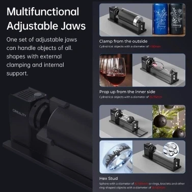 Creality Multifunctional Rotary Kit Pro 3 in 1 ролик для криволінійних поверхонь - зображення 7