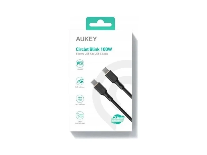 Кабель AUKEY Type-C/Type-C 100W 1.8m (CB-SCC102) чорний - изображение 5