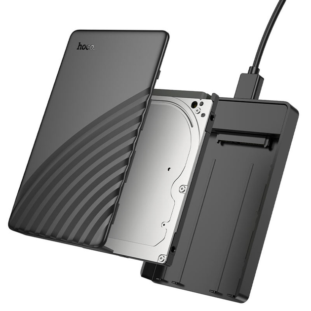 Внешний карман HOCO HB46 USB3.0 2.5-inch SATA hard drive enclosure Black (6942007628266) - изображение 4