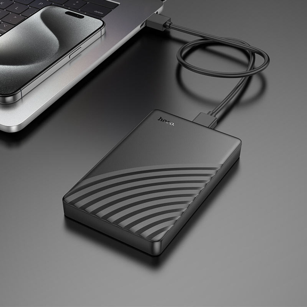 Внешний карман HOCO HB46 USB3.0 2.5-inch SATA hard drive enclosure Black (6942007628266) - изображение 6