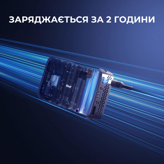 Powerbank павербанк УМБ Litheli 20000mAh 45W Fast Charge 1xType-C 1xUSB White-Black (U20BY03-0A000) - изображение 4