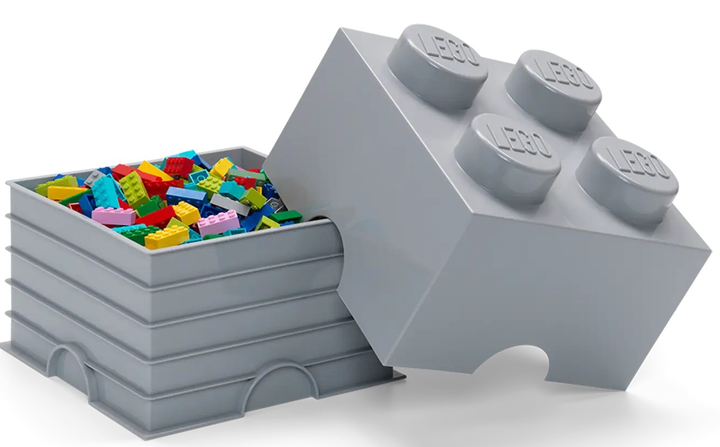 Контейнер для зберігання конструктора LEGO Storage Brick 4 Сірий (5007073) - зображення 3