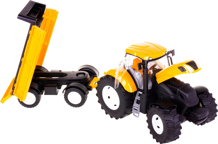 Traktor Tupiko z przyczepą Żółty (8002936112309) - obraz 3