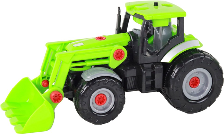 Traktor do skręcania LEAN Toys z przyczepą i akcesoriami (5905991000167) - obraz 3