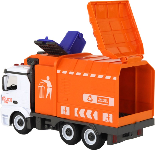 Śmieciarka do skręcania LEAN Toys Pomarańczowa (5905991000198) - obraz 6