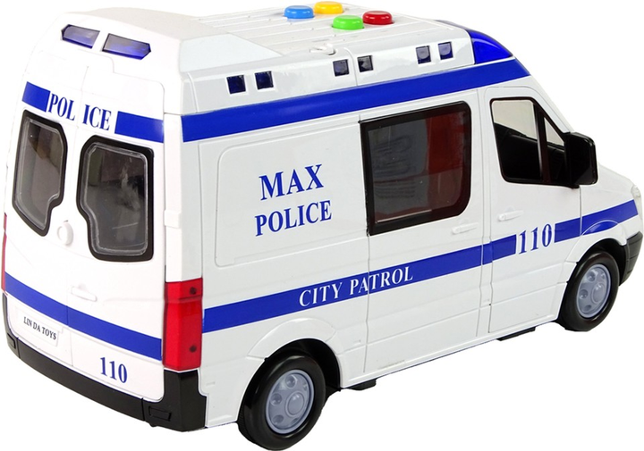 Samochód policyjny LEAN Toys z napędem ciernym ze światłem i dźwiękiem (5905515358682) - obraz 4