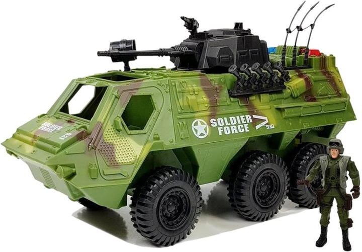 Zestaw wojskowy Leantoys Military Equipment 7878 Samochód + Kask żołnierza z akcesoriami (5903802454697) - obraz 2