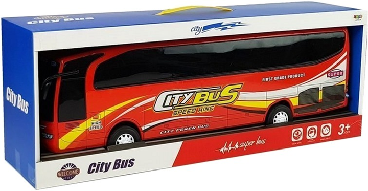 Autobus miejski LEAN Toys 5767 54 cm Czerwony (1818812676929) - obraz 3