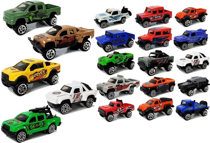 Zestaw samochodzików LEAN Toys Jeep 20 szt (5905214976798) - obraz 3