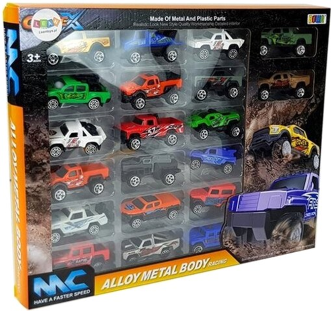Zestaw samochodzików LEAN Toys Jeep 20 szt (5905214976798) - obraz 11
