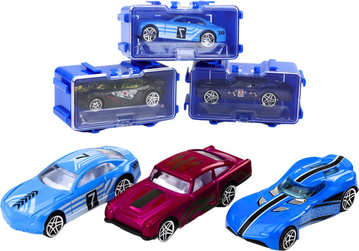 Zestaw metalowych samochodów LEAN Toys w walizce 16 szt (5905991019725) - obraz 3
