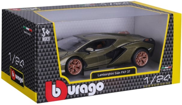 Metalowy model samochodu Bburago Lamborghini Sian FKP 37 1:24 Zielony (4893993210992) - obraz 1