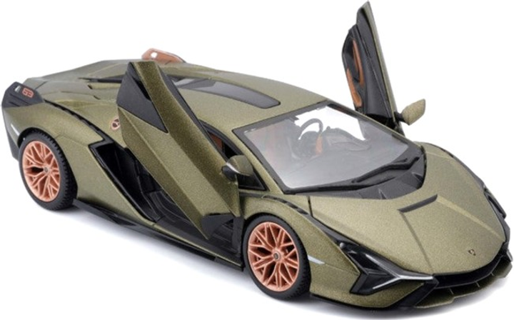 Металева модель автомобіля Bburago Lamborghini Sian FKP 37 1:24 Зелена (4893993210992) - зображення 4