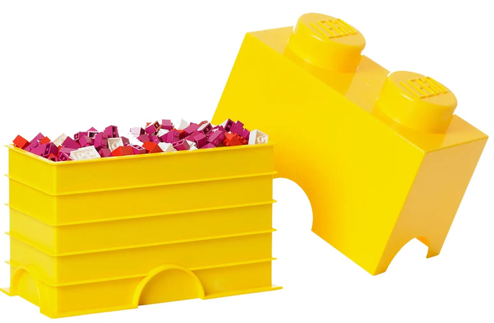 Pudełko do przechowywania klocków konstrukcyjnych LEGO Storage Brick 2 Żółte (5004891) - obraz 3
