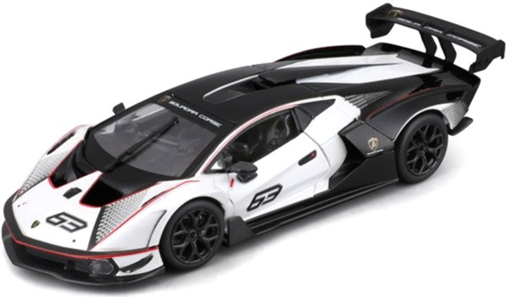 Metalowy model samochodu Bburago Lamborghini Essenza SCV12 1:24 Czarno-biały (4893993280230) - obraz 2