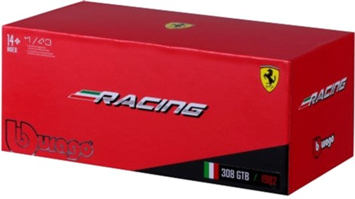 Металева модель автомобіля Bburago Ferrari Racing 308 GTB 1982 1:43 (4893993363049) - зображення 7
