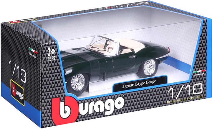 Металева модель автомобіля Bburago Jaguar E-Type Cabriolet 1:18 (4893993120468) - зображення 2