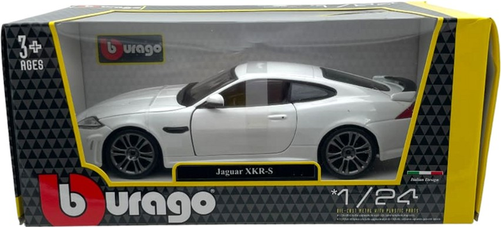 Metalowy model samochodu Bburago Jaguar XKR-S 1:24 Biały (4893993002696) - obraz 1