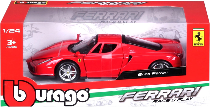 Металева модель автомобіля Bburago Ferrari Enzo 1:24 Червона (4893993260065) - зображення 1