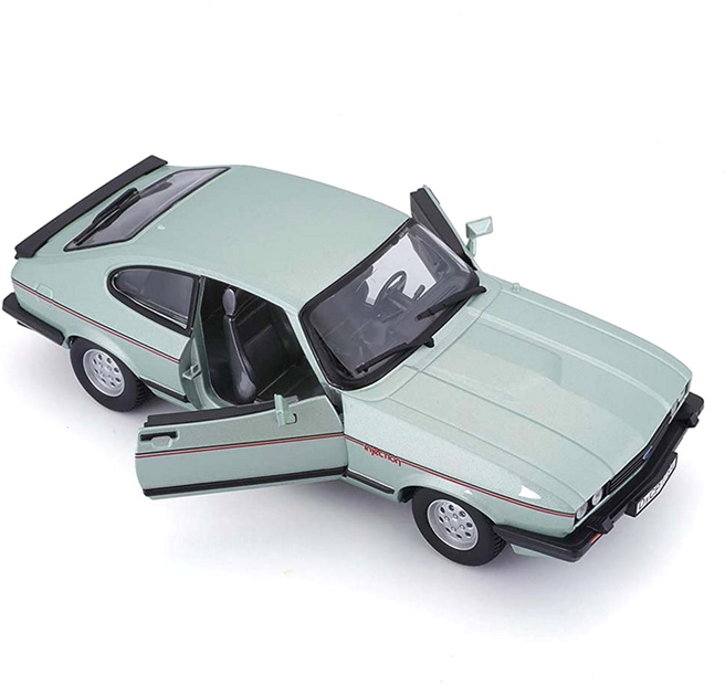 Metalowy model samochodu BBurago Ford Capri 1982 1:24 Zielony metalik (4893993210930) - obraz 3