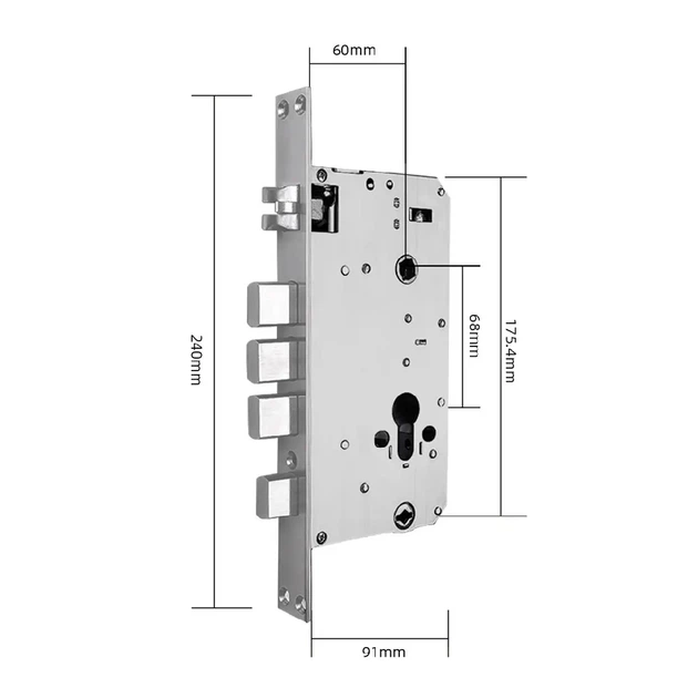 Умный замок Seven SEVEN LOCK SL-7767BFW врезная часть 6068 - изображение 2