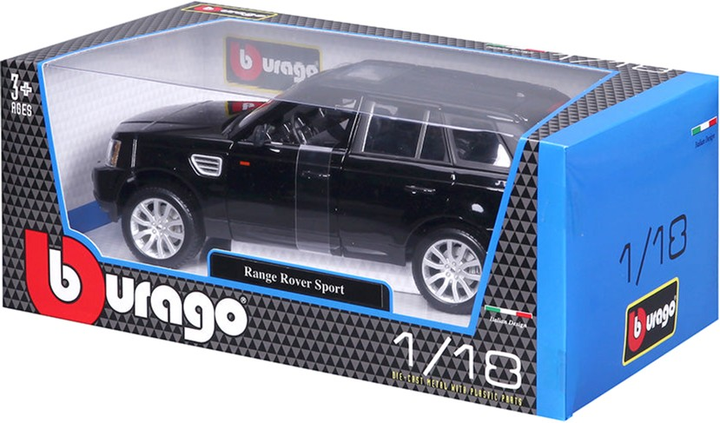 Metalowy model samochodu BBurago Range Rover Sport 1:18 Czarny (4893993120697) - obraz 1