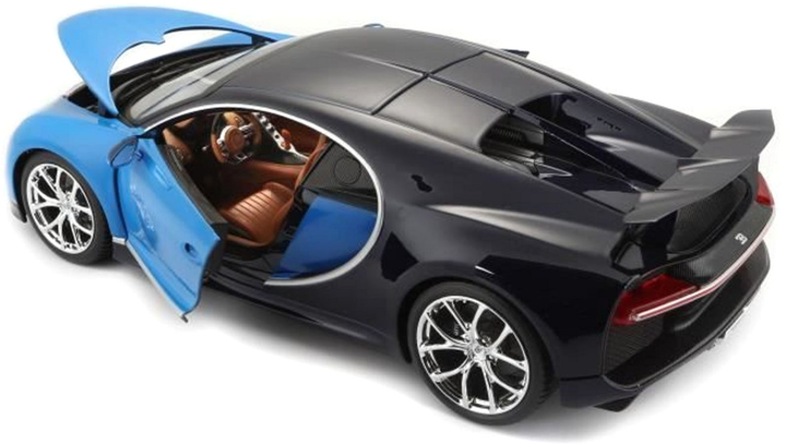 Металева модель автомобіля BBurago Bugatti Chiron 1:18 Синя (4893993110407) - зображення 4