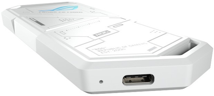 Kieszeń zewnętrzna ASUS ROG STRIX ARION M.2 NVMe SSD USB 3.2 Gen 2x1 Type-C/A Moonlight White (90DD02H1-B09000) - obraz 3