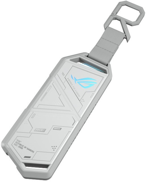 Kieszeń zewnętrzna ASUS ROG STRIX ARION M.2 NVMe SSD USB 3.2 Gen 2x1 Type-C/A Moonlight White (90DD02H1-B09000) - obraz 4