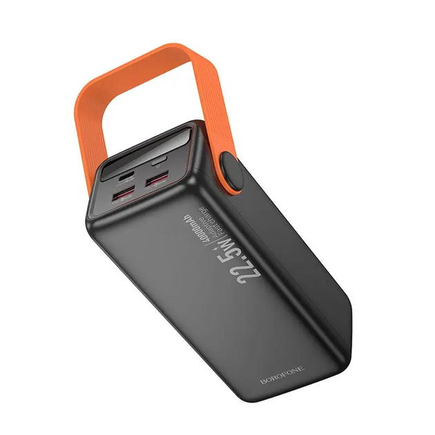 Powerbank BOROFONE зі швидкою зарядкою 22.5W BJ66 40000 mAh з ліхтарем чорний G-11775 - изображение 4