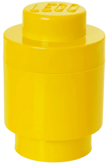 Pudełko do przechowywania klocków konstrukcyjnych LEGO Round Storage Brick 1 Żółte (5006999) - obraz 1