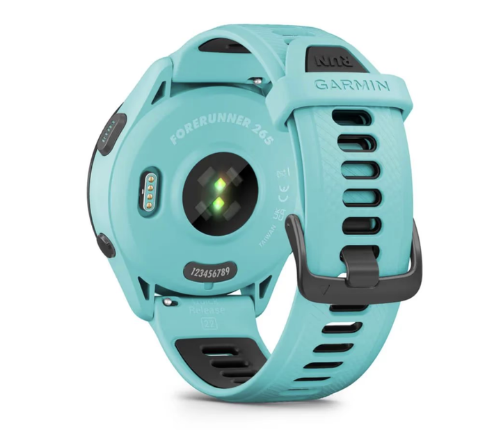 Смарт-часы Garmin Forerunner 265 (010-02810-12) бирюзово-черные с силиконовым ремешком - изображение 6