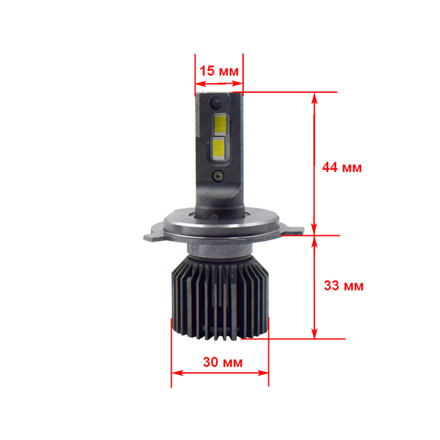Світлодіодні лампи Cyclone LED H4 H/L 6000K type 45 (пара) (78068) - зображення 3