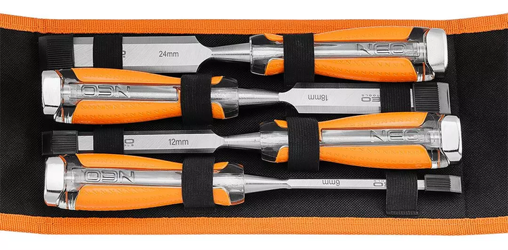 Набір стамесок NEO Tools 6 - 24 мм 37-900 4 шт. (5907558485110) - зображення 3