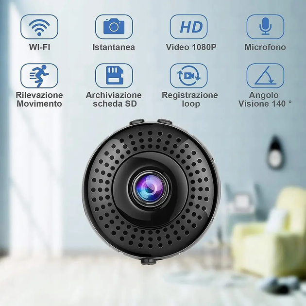 Камера Міні WiFi LE27 відеоспостереження - изображение 2