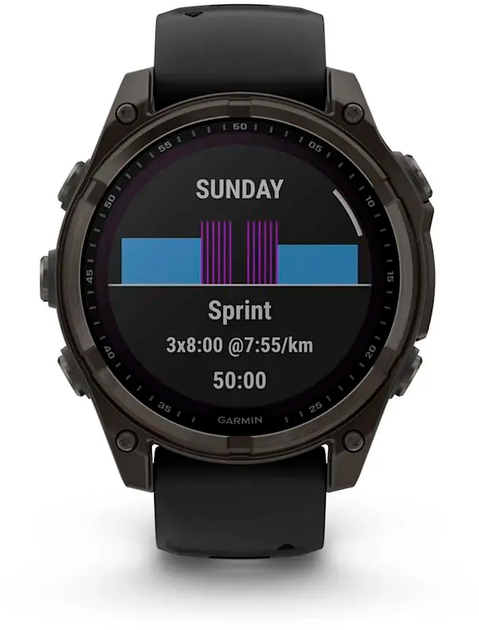 Смарт-часы Garmin fenix 8 47mm Solar Sapphire Carbon Grey DLC titanium with Black and Pebble Grey Silicone Band (010-02906-11) - изображение 8