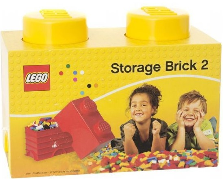 Pudełko do przechowywania klocków konstrukcyjnych LEGO Storage Brick 2 Żółte (5004891) - obraz 1