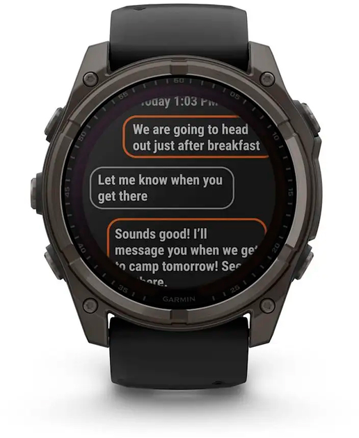 Смарт-часы Garmin fenix 8 51mm Solar Sapphire Carbon Gray Dlc Titanium With Black and Pebble Gray Silicone Band (010-02907-11) - изображение 7