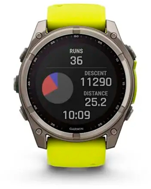 Смарт-часы Garmin fenix 8 51mm Solar Sapphire Titanium With An Amp Yellow and Graphite Silicone Band (010-02907-21) - изображение 2