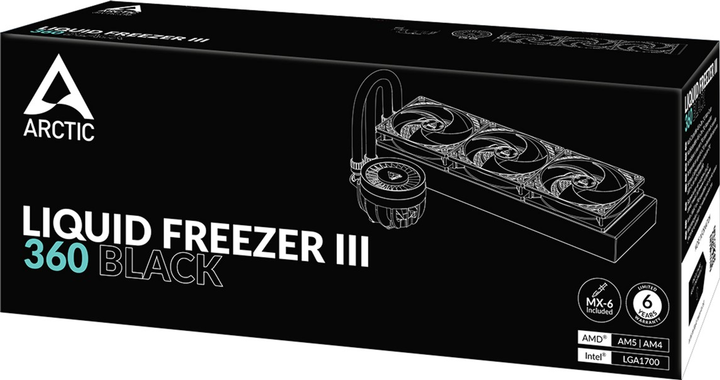 Система жидкостного охлаждения Arctic Liquid Freezer III - 360 Black (ACFRE00136A) - изображение 6