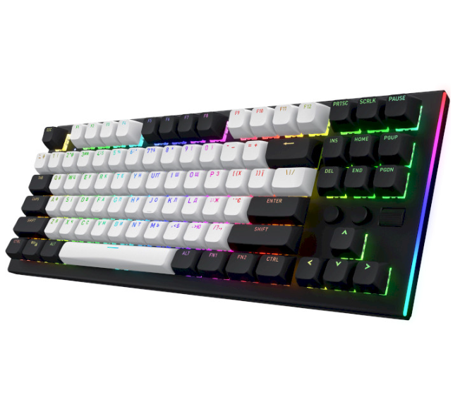 Проводная игровая механическая клавиатура HATOR Gravity TKL USB RGB Black-White (HTK560UA) - Фото 1 Проводная игровая механическая клавиатура HATOR Gravity TKL USB RGB Black-White (HTK560UA) - изображение 1