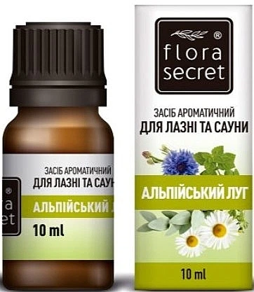 Засіб ароматичний для лазні та сауни "Альпійський луг" - Flora Secret 10ml (1229335-368536964-2) - Фото 1 Засіб ароматичний для лазні та сауни "Альпійський луг" - Flora Secret 10ml (1229335-368536964-2) - зображення 1