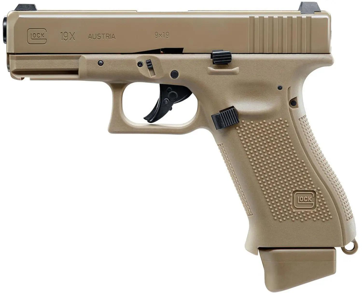 Пістолет страйкбольний Umarex Glock 19X Blowback СО2 кал. 6 мм ВВ - зображення 1