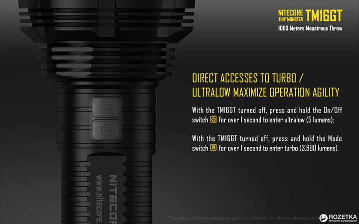 Ліхтар Nitecore TM16GT (6-1163gt) – фото, відгуки, характеристики