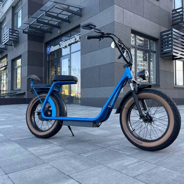 Фетбайк Двухместный VOLTO Cruise 20" (1000W, 20Ah) +NFC Голубой - изображение 4