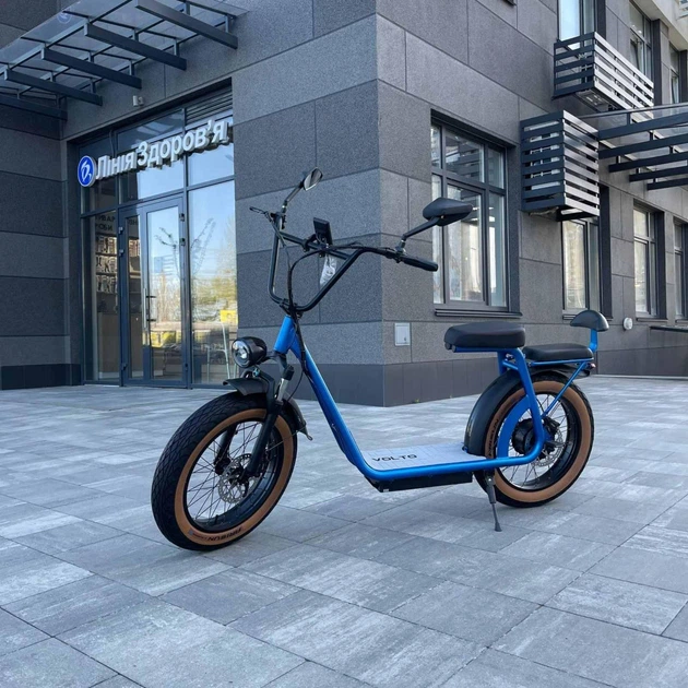 Фетбайк Двухместный VOLTO Cruise 20" (1000W, 20Ah) +NFC Голубой - изображение 9