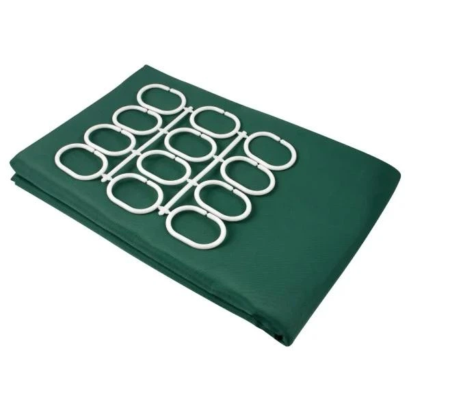 Шторка для ванной комнаты с кольцами Trento Green 200х200 - изображение 5