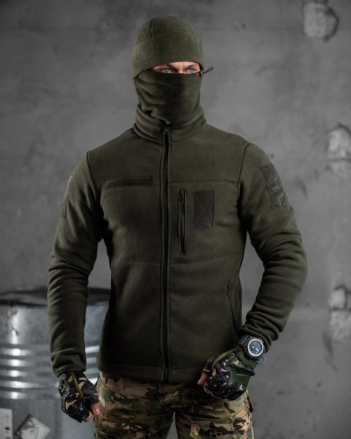 Тактична флісова кофта з кріпленням для шевронів Polartec Tactical Fleece Olive M - зображення 2